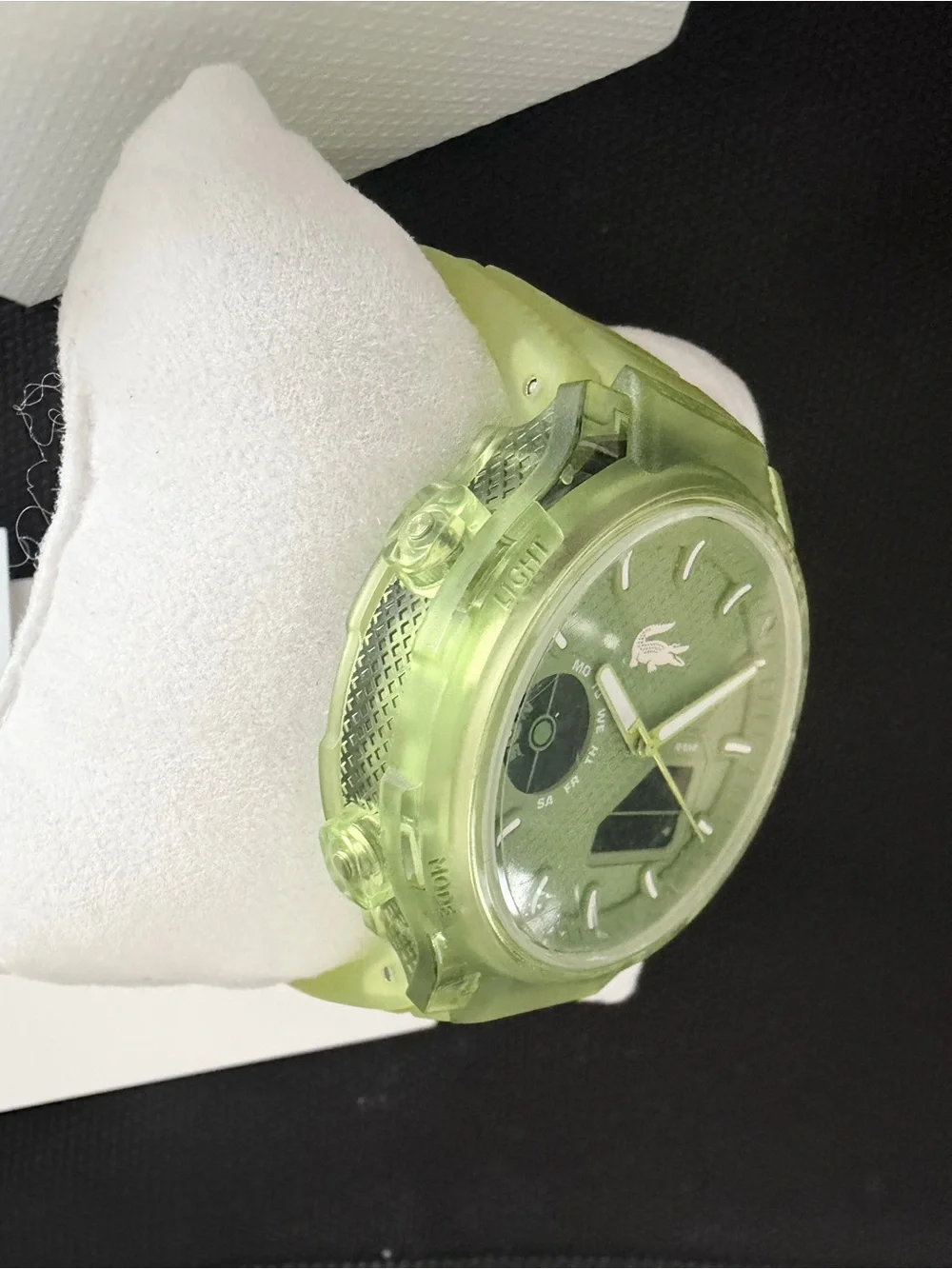 Brand new with tags Lacoste LC33 Unisex Analog & Digital Watch in Lime color